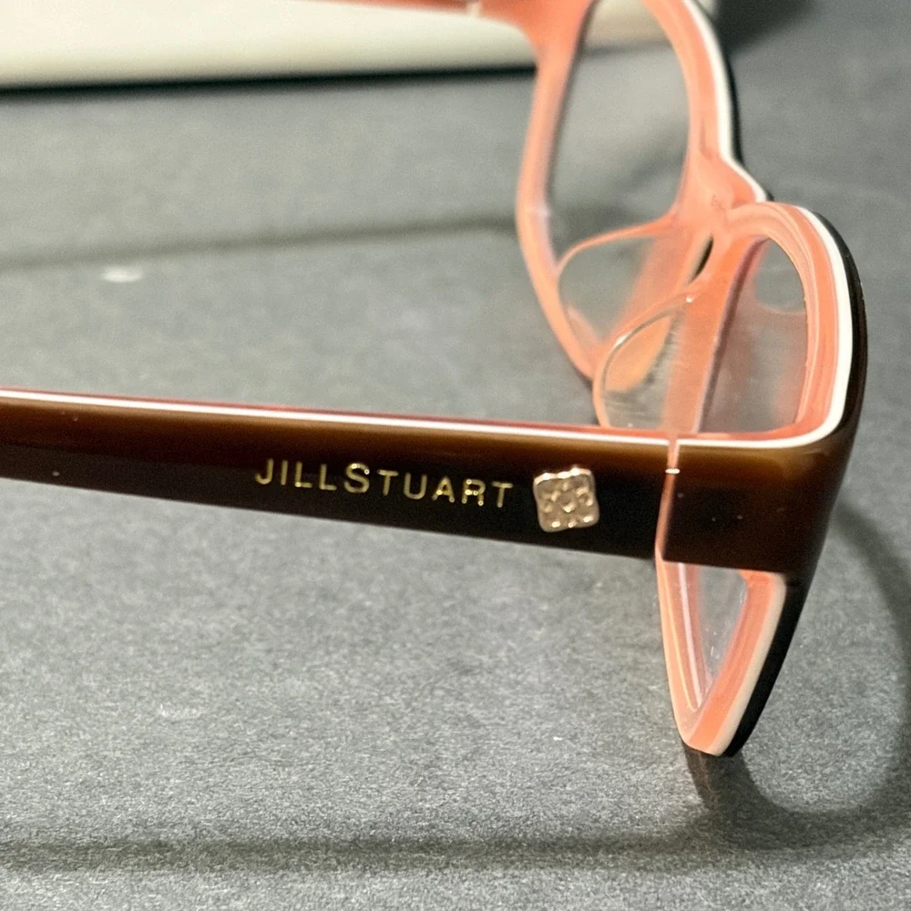 Jill Stuart Brown Pink Rectangular Eyeglasses JS601632-2 with Case